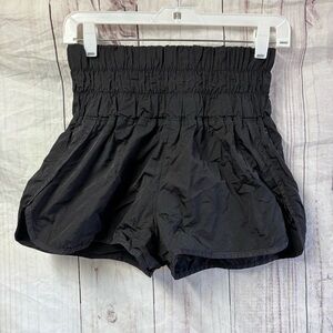 Free People Movement The Way Home Black High Waisted Shorts Workout Outside M